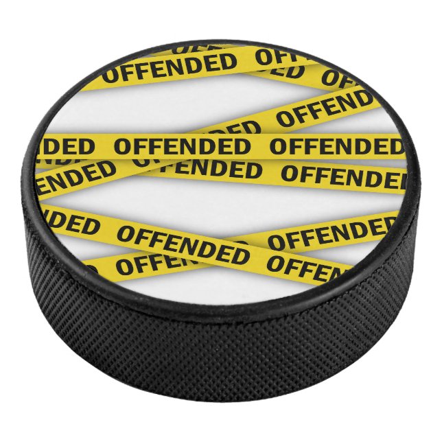 I am offended police tape do not cross hockey puck (3/4)