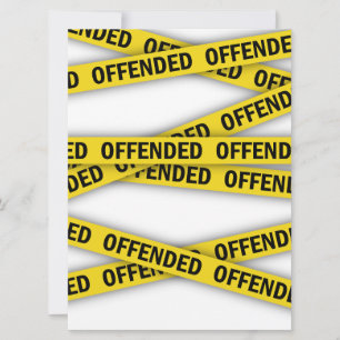 I am offended police tape do not cross holiday card