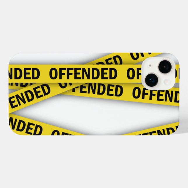 I am offended police tape do not cross iPhone case (Back Horizontal)