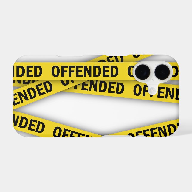 I am offended police tape do not cross iPhone case (Back Horizontal)
