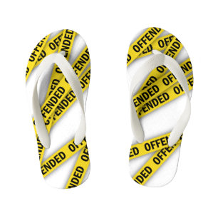 I am offended police tape do not cross kid's thongs