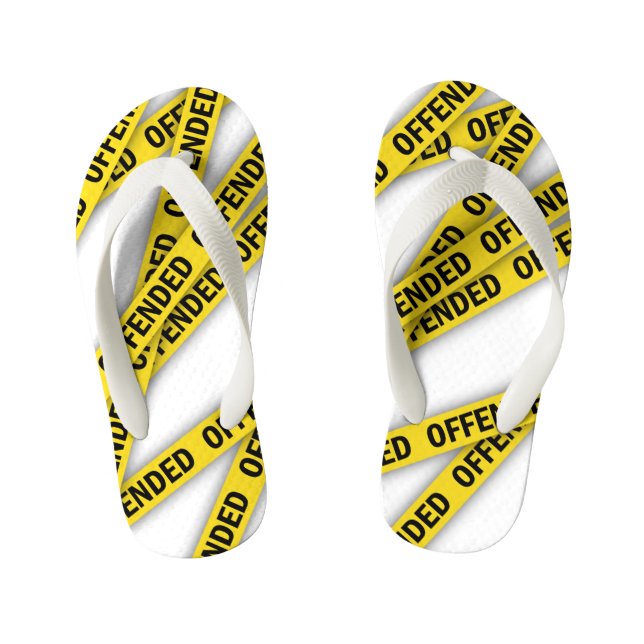 I am offended police tape do not cross kid's thongs (Footbed)