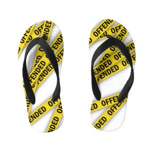 I am offended police tape do not cross kid's thongs