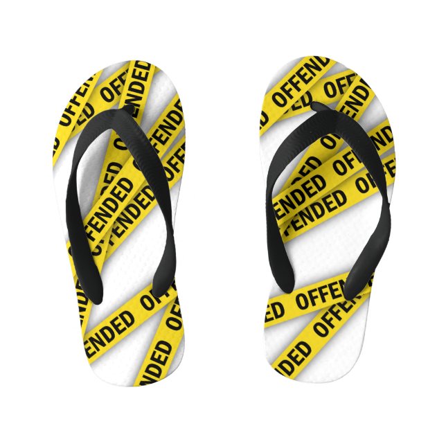 I am offended police tape do not cross kid's thongs (Footbed)