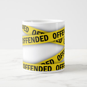 I am offended police tape do not cross large coffee mug