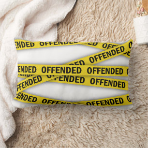 I am offended police tape do not cross lumbar cushion