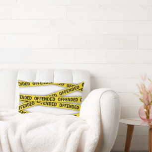 I am offended police tape do not cross lumbar cushion