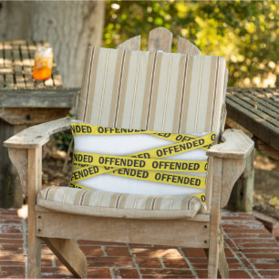 I am offended police tape do not cross lumbar cushion