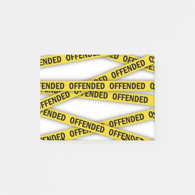 I am offended police tape do not cross post-it notes (Front)
