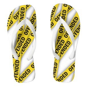 I am offended police tape do not cross thongs