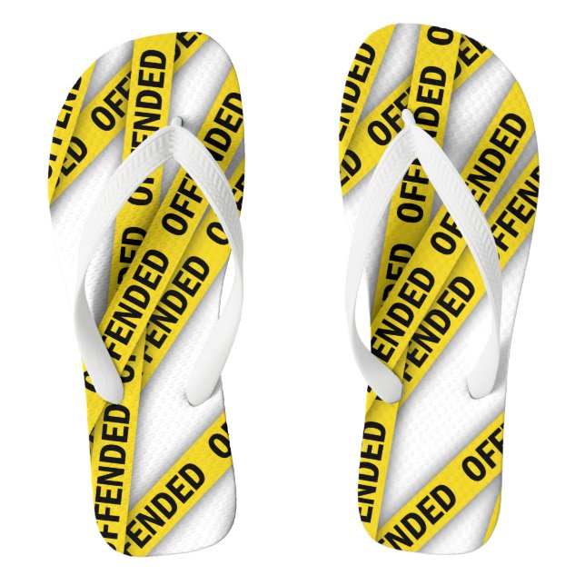 I am offended police tape do not cross thongs (Footbed)