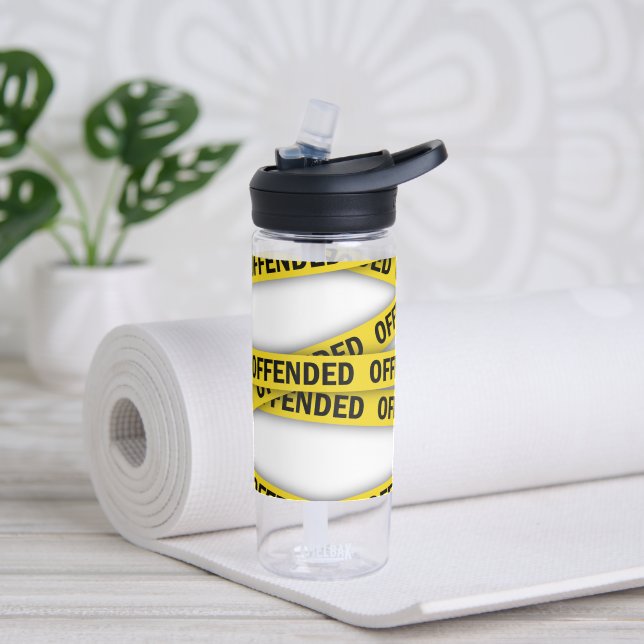 I am offended police tape do not cross water bottle (Yoga)