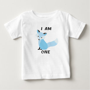 I Am One Baby Toddler Boy Fox T-shirt