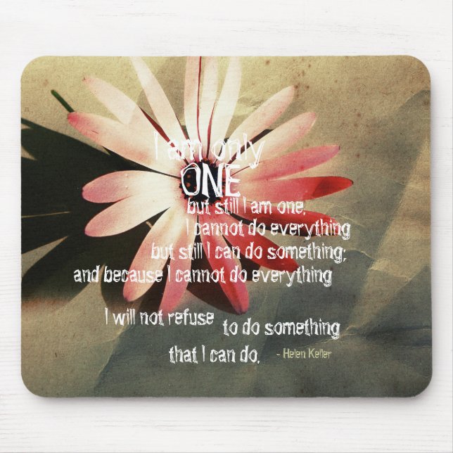 I am One - Flower Art Mousepad (Front)