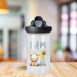 I Am One - Personalised Kids' Water Bottle" Water Bottle<br><div class="desc">Hydrate your little one in style with our 'I Am One' kids' water bottle,  featuring the sweet teddy bear and bumblebee design on the front and space for their name on the back. Perfect for first birthday parties or as a special keepsake for your one-year-old!</div>