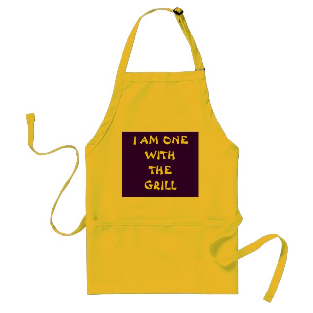 I AM ONE WITH THE GRILL STANDARD APRON (Front)