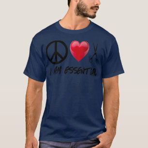 I Am Peace Sign Heart Love Scissors Shears Beautic T-Shirt