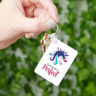 I am perfect key ring