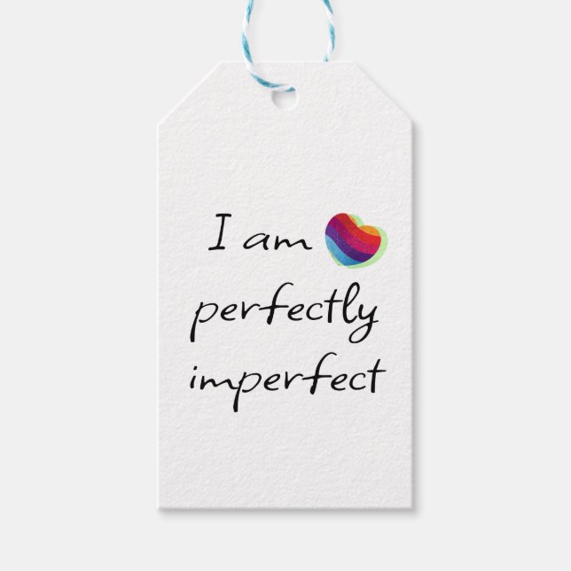 I am perfectly imperfect gift tags (Front)
