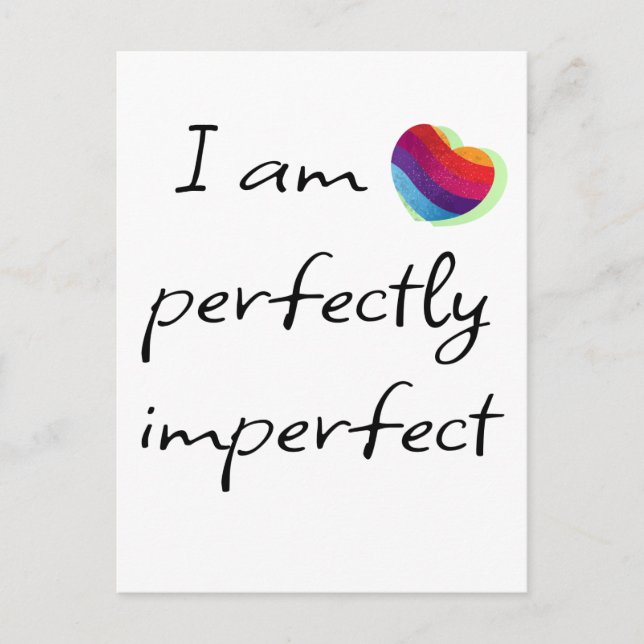 I am perfectly imperfect postcard (Front)