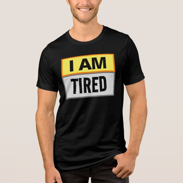I Am Personalised Funny Message Tri-Blend Shirt (Front)