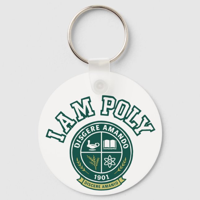 I AM POLY Classic Keychain (Back)