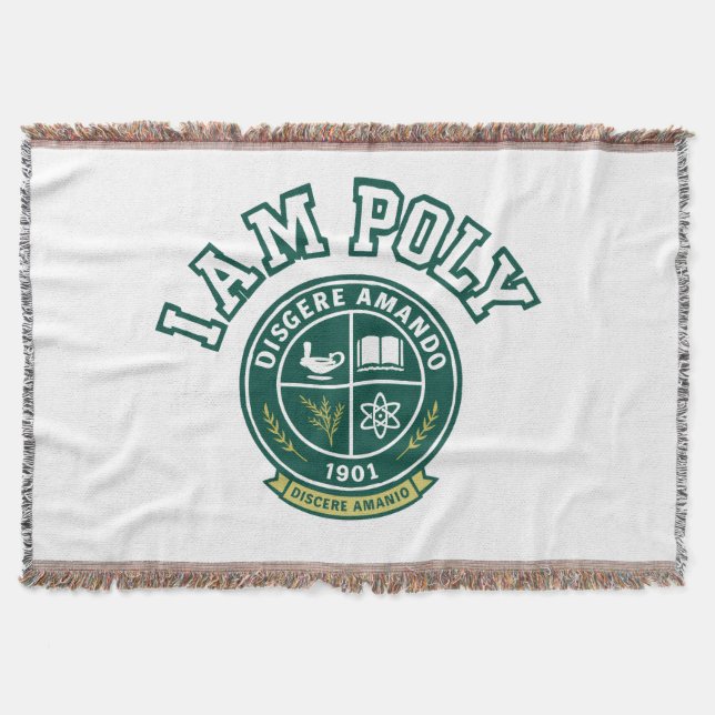 I AM POLY Throw Blanket (Front)