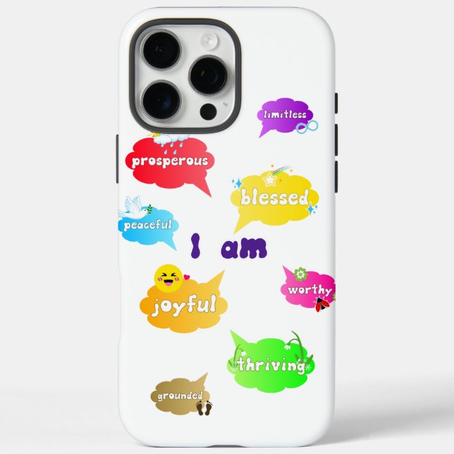 I Am Positive Affirmations Words Self Love Case-Mate iPhone Case (Back)