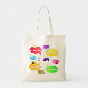 I Am Positive Affirmations Words Self Love Tote Bag