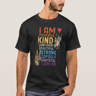 I am Powerful Kind Confident Beautiful Strong Retr T-Shirt