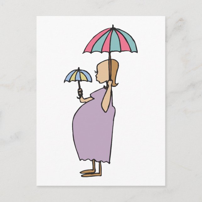 I Am Pregnant Gift Announcement Postcard (Front)