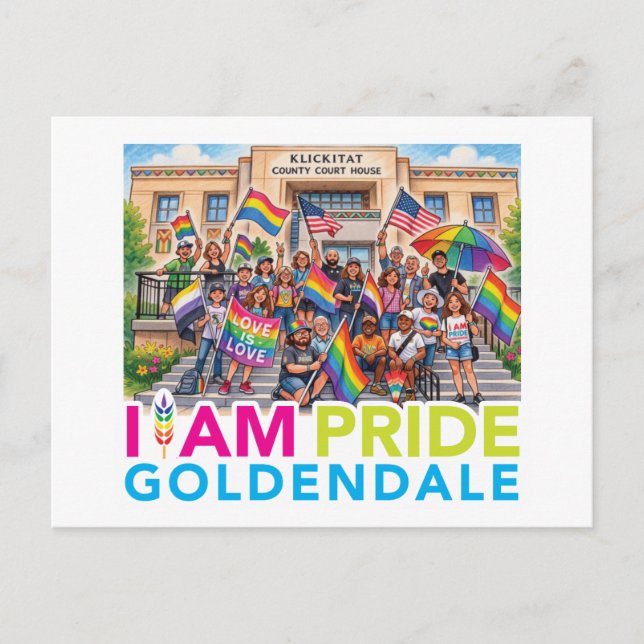 I AM Pride Community  Holiday Postcard (Front)