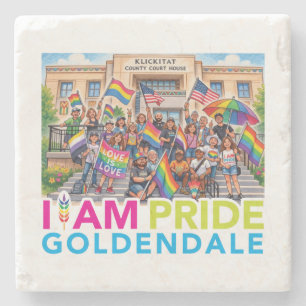 I AM Pride Community Stone Coaster 