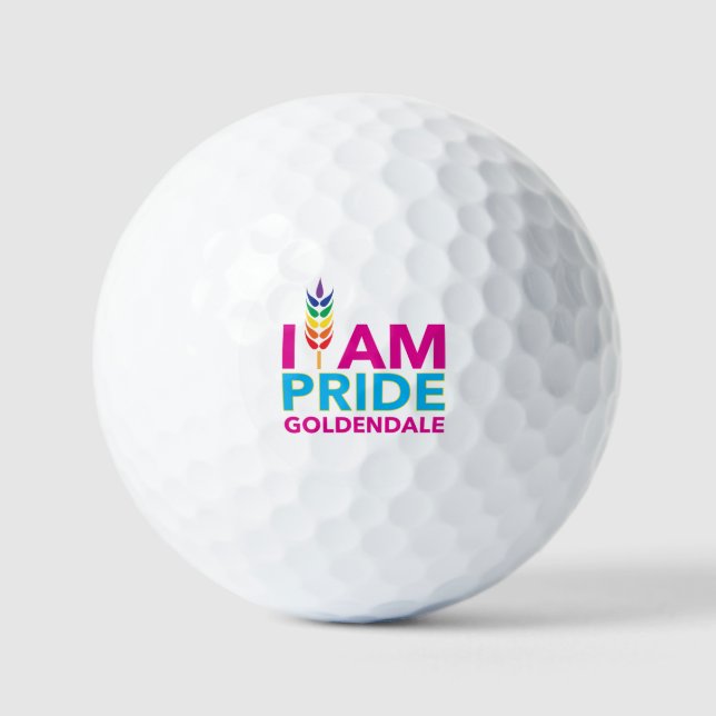 I AM PRIDE Goldendale Golf Balls (Front)