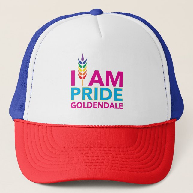 I AM PRIDE Goldendale Trucker Hat (Front)