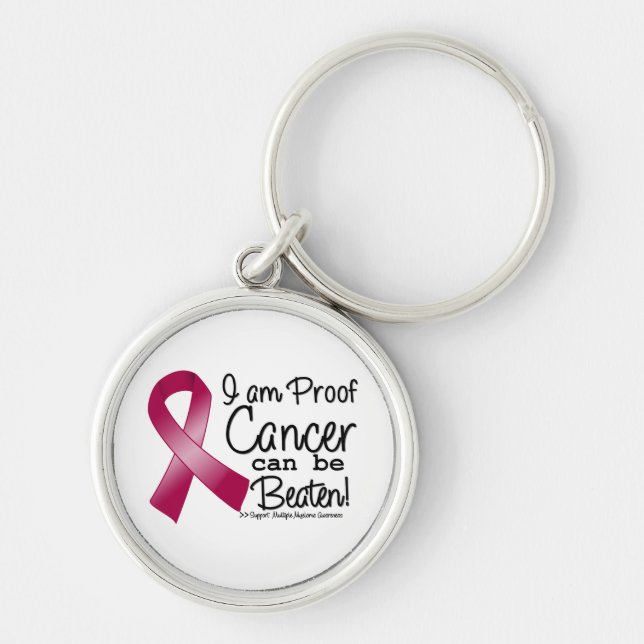 I Am Proof Multiple Myeloma Cancer Can Be Beaten Key Ring (Front)