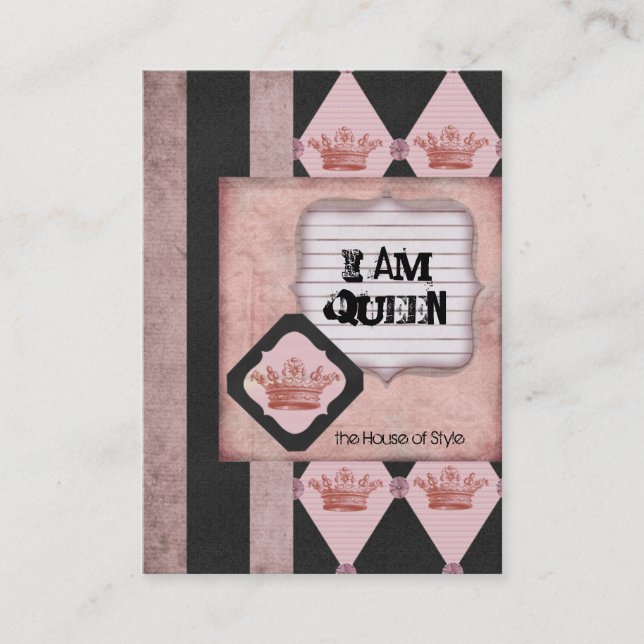 I Am Queen Chubby Business Cards (Front)