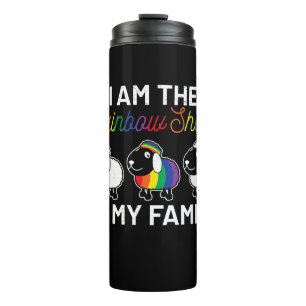 I am rainbow sheep of my family Sheep Gift Thermal Tumbler