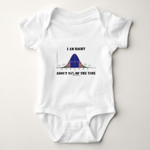 I Am Right About 95% Of The Time Bell Curve Humour Baby Bodysuit