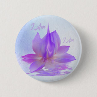 I Am Sacred Violet Flame Lotus 6 Cm Round Badge