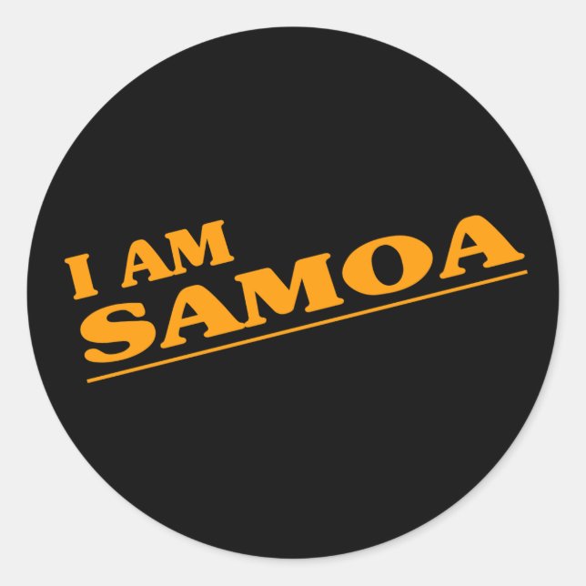 I am Samoa Classic Round Sticker (Front)