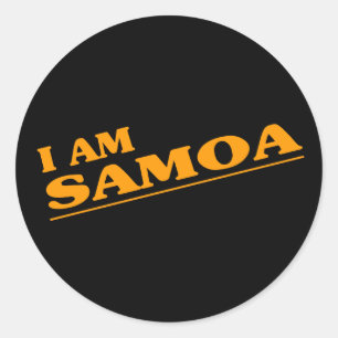 I am Samoa Classic Round Sticker