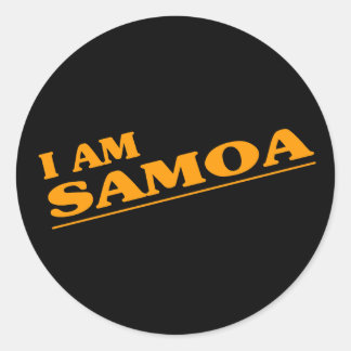 I am Samoa Classic Round Sticker