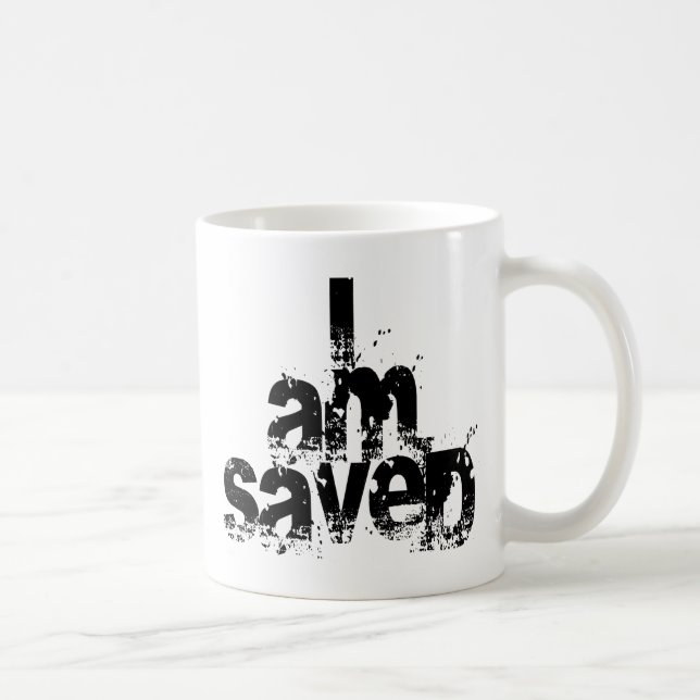 I AM Saved Christian Coffee Mug (Right)