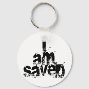 I AM Saved Christian Key Ring