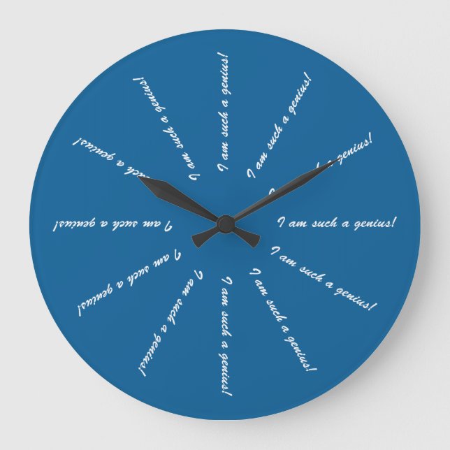I am Search A Genius Large Clock (Front)