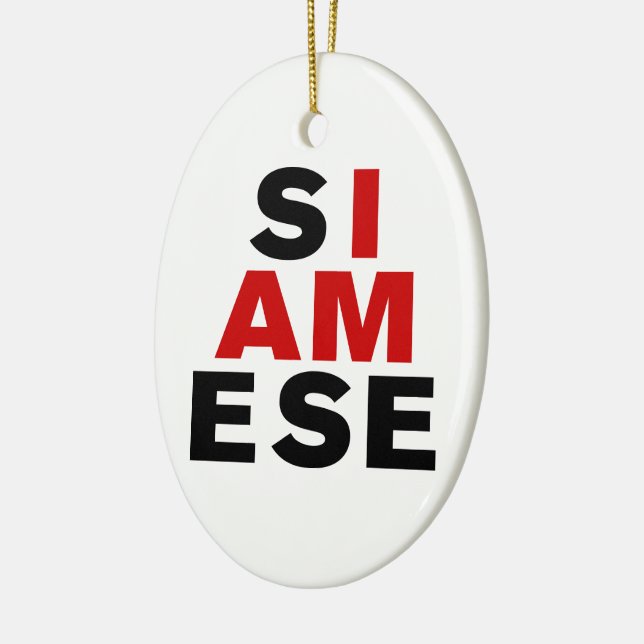 I AM SIAMESE CERAMIC TREE DECORATION (Left)