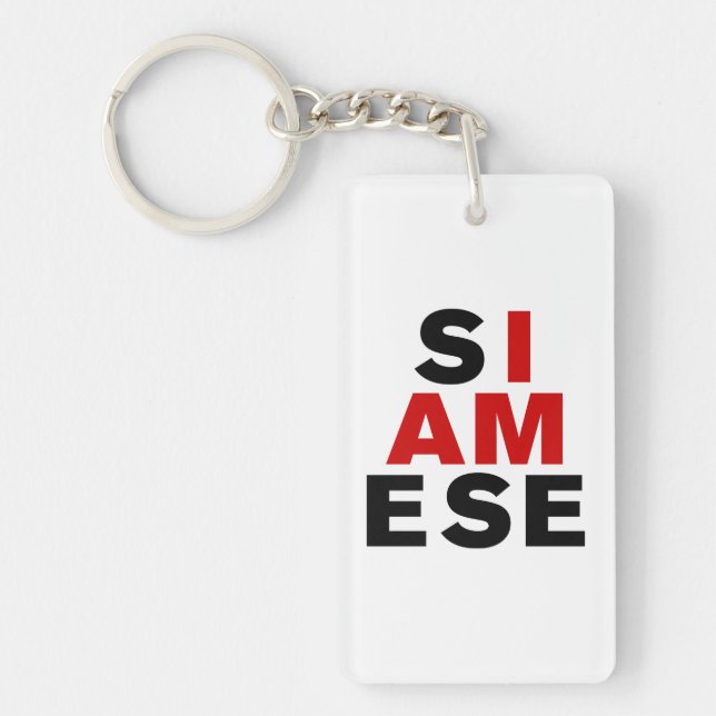I AM SIAMESE KEY RING (Front)