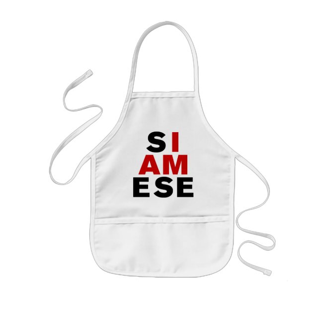 I AM SIAMESE KIDS APRON (Front)