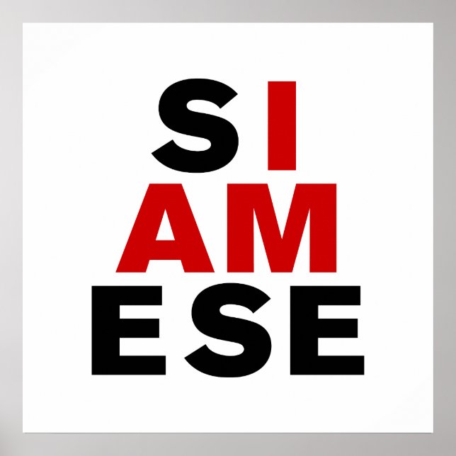 I AM SIAMESE POSTER (Front)